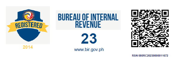 BIR Registered — Bureau of Internal Revenue, Kasidlakan Inc., RSN 080RC20230000011672